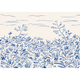 Floral Cave Blue New Primitivism Mural by Tres Tintas