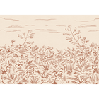 Floral Cave Red New Primitivism Mural by Tres Tintas