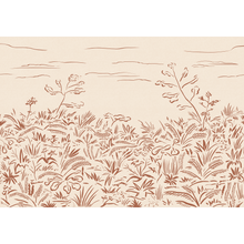 Floral Cave Red New Primitivism Mural by Tres Tintas