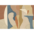 Abstract Mex Blue New Primitivism Mural by Tres Tintas