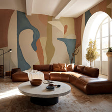 Abstract Mex Blue New Primitivism Mural by Tres Tintas