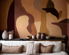Abstract Mex Purple New Primitivism Mural by Tres Tintas