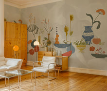 Centrepiece Composition Blue New Primitivism Mural by Tres Tintas