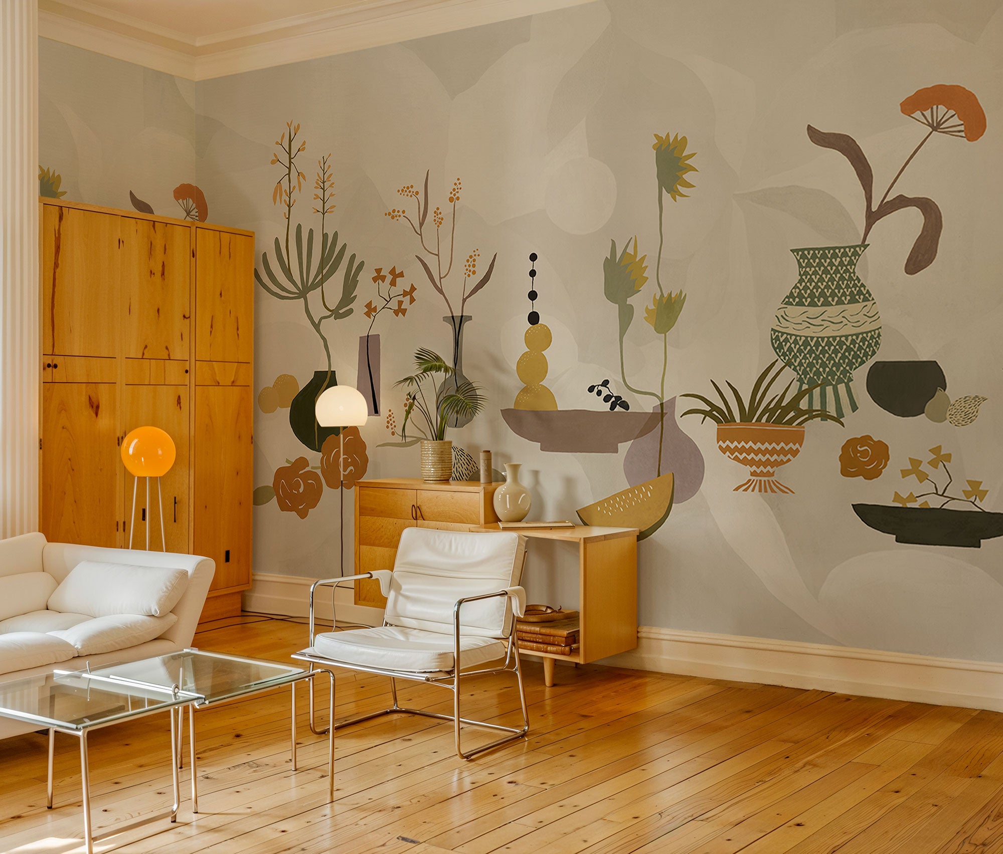 Centrepiece Composition Purple New Primitivism Mural by Tres Tintas