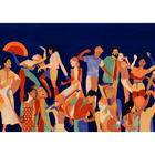 Verbena Mazarine Solera Mural by Tres Tintas