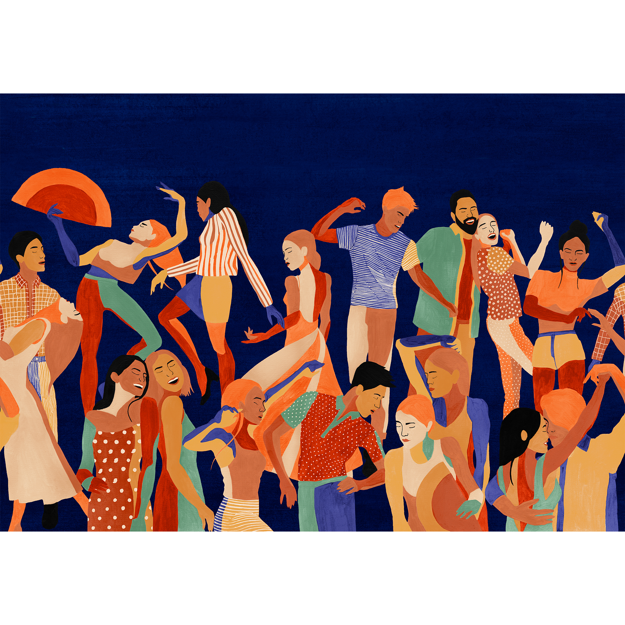 Verbena Mazarine Solera Mural by Tres Tintas