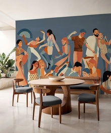Verbena Blue Solera Mural by Tres Tintas