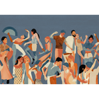 Verbena Blue Solera Mural by Tres Tintas