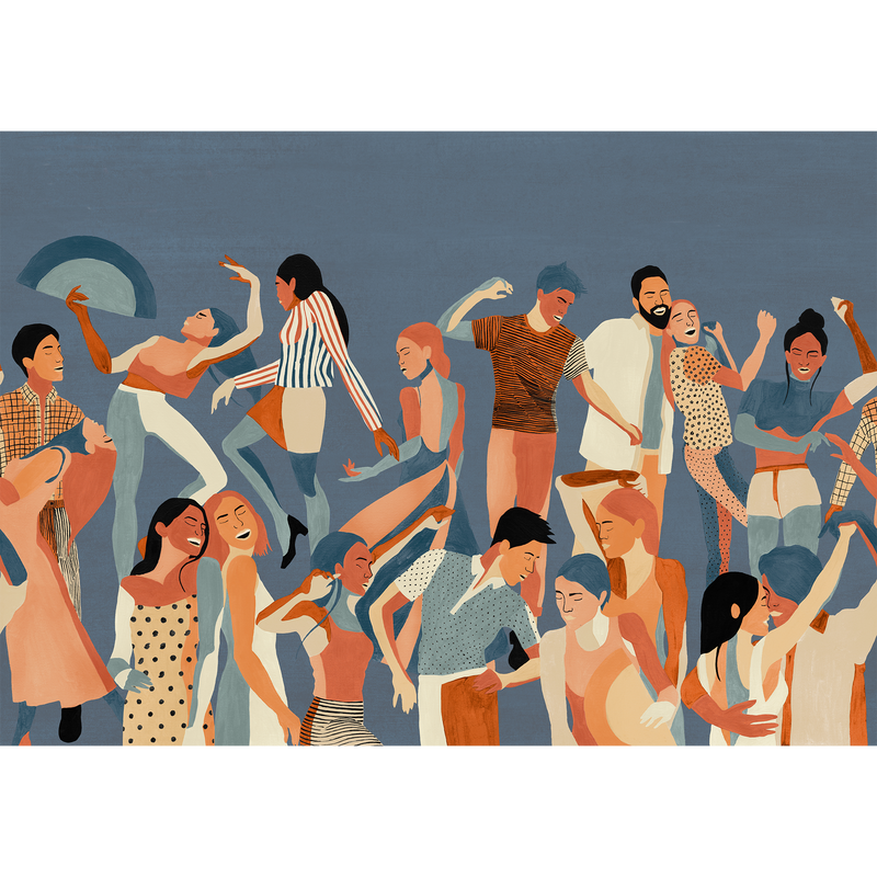 Verbena Blue Solera Mural by Tres Tintas