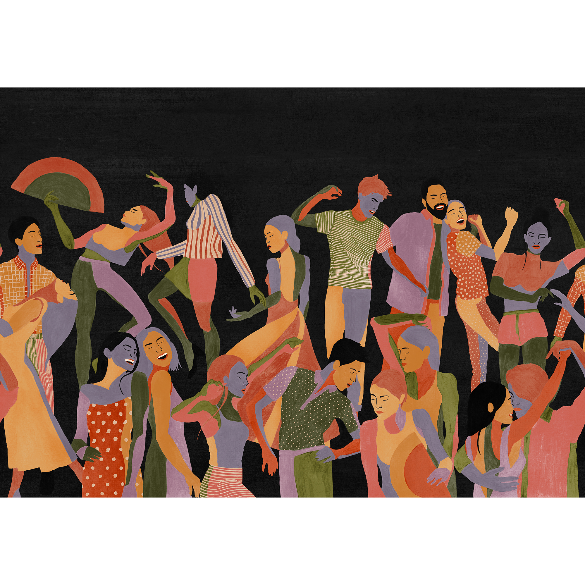 Verbena Black Solera Mural by Tres Tintas