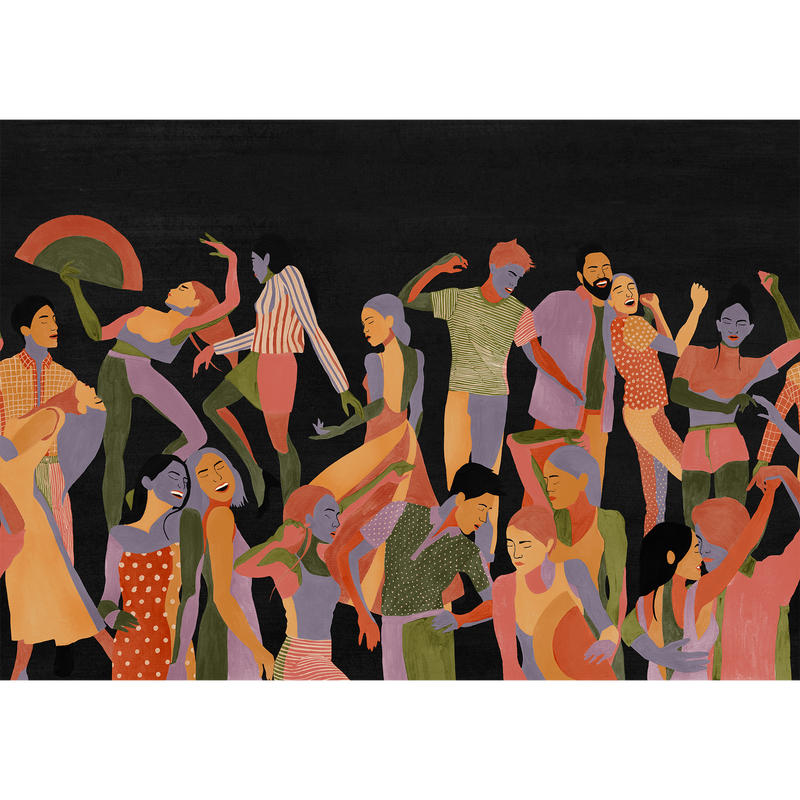Verbena Black Solera Mural by Tres Tintas