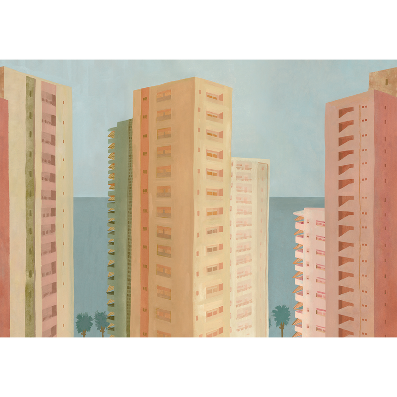 Benidorm Yellow Solera Mural by Tres Tintas