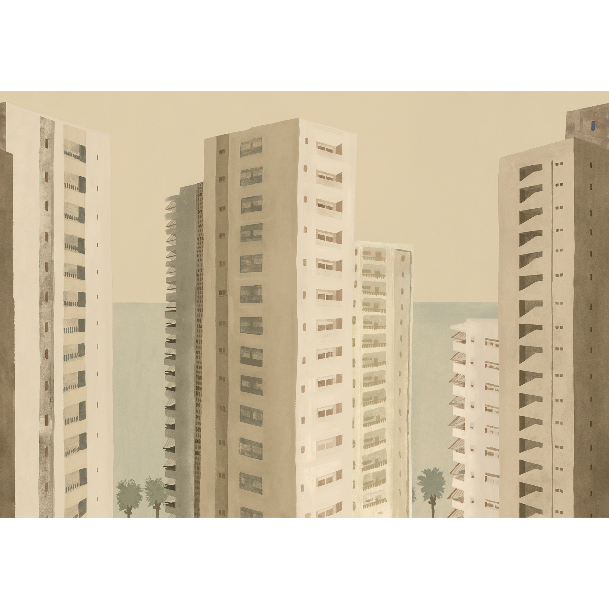 Benidorm Beige Solera Mural by Tres Tintas