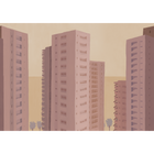 Benidorm Pink Solera Mural by Tres Tintas