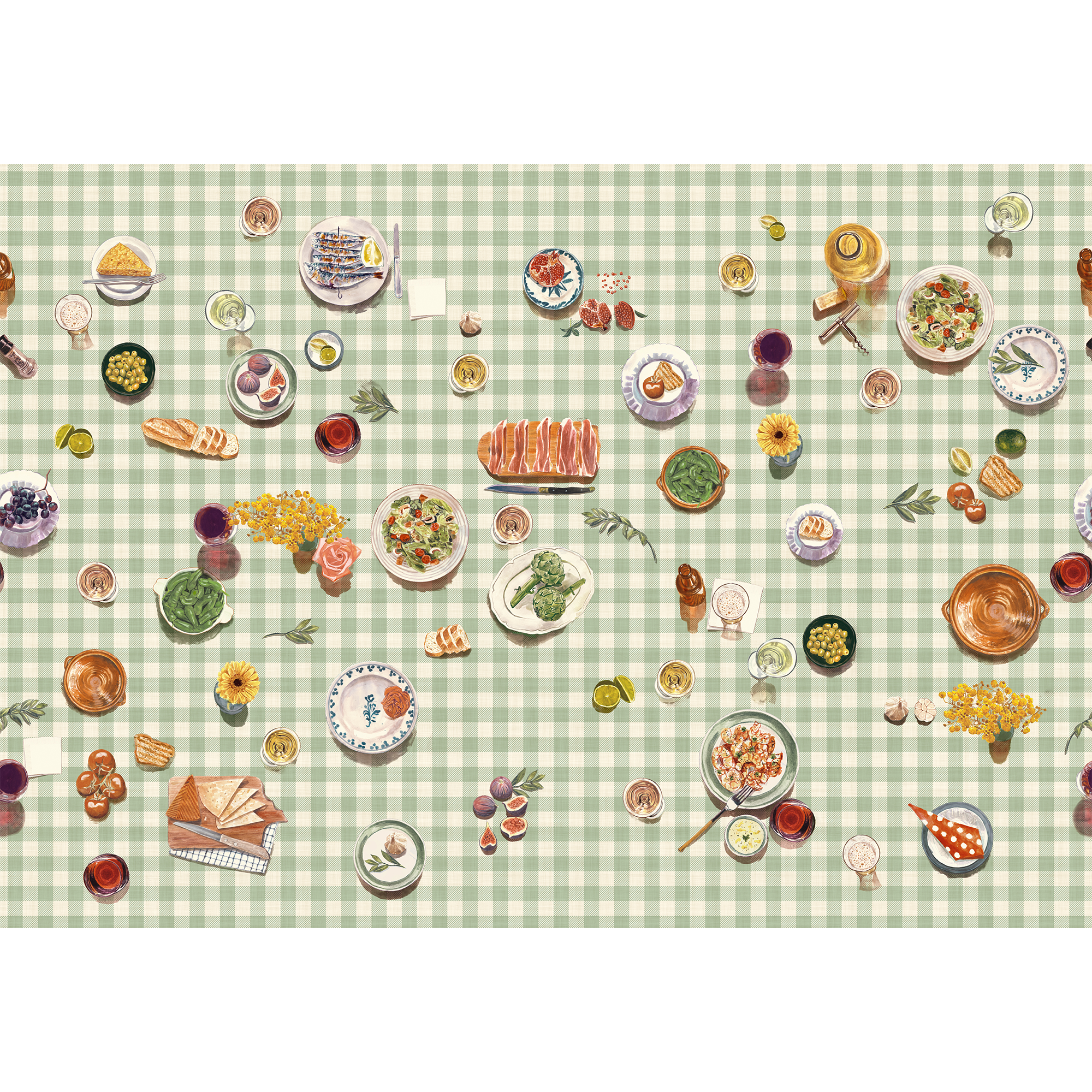 Tapeo Vichy Solera Mural by Tres Tintas