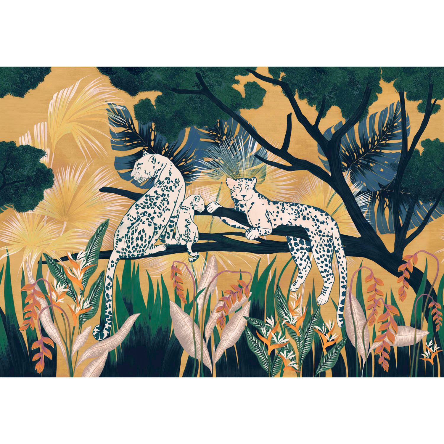 Onca Ambar Bossa Nova Mural by Tres Tintas (400x280cm)
