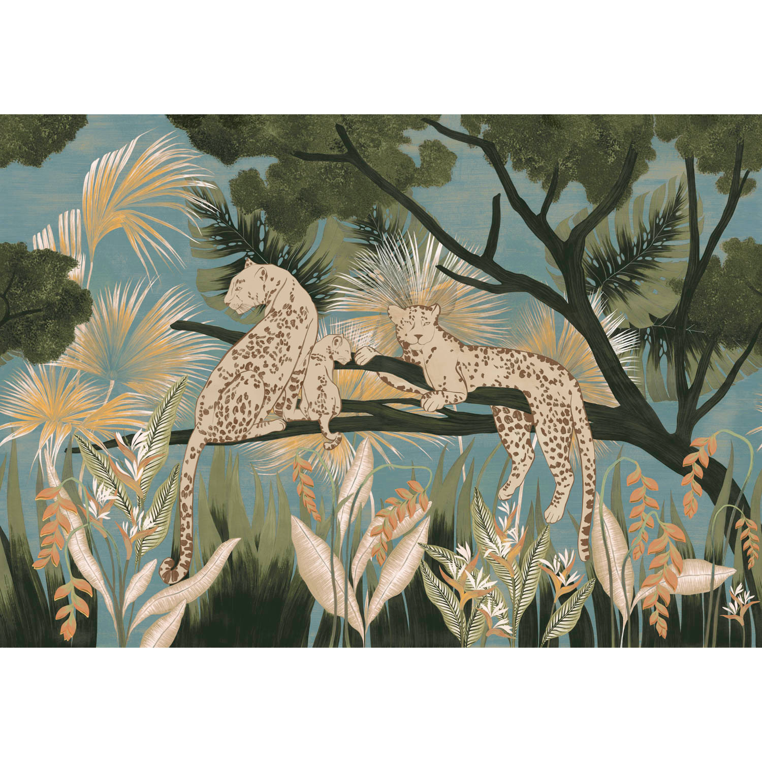 Onca Indigo Bossa Nova Mural by Tres Tintas (400x280cm)