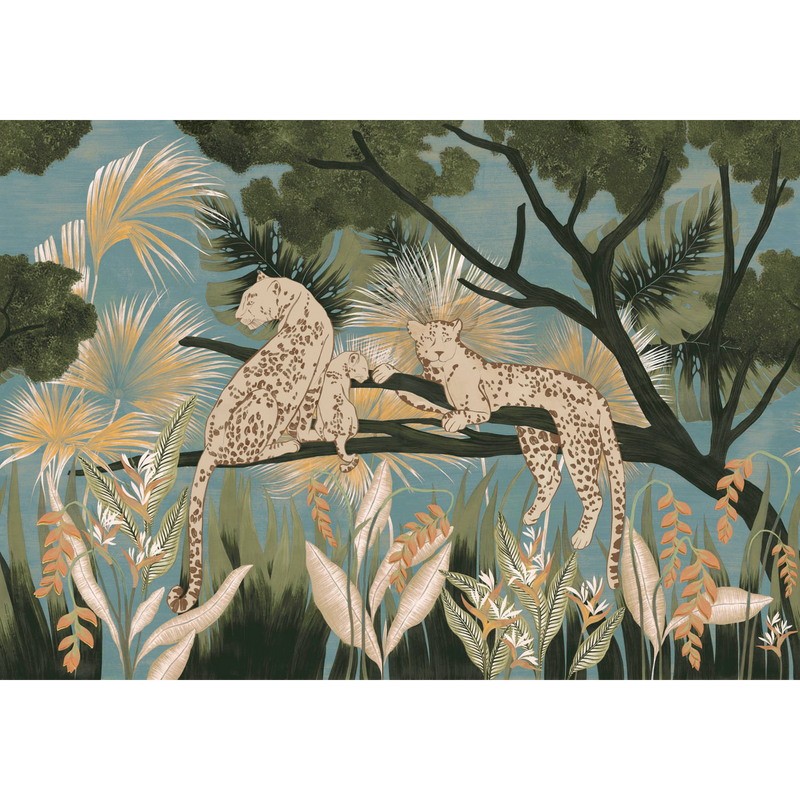 Onca Indigo Bossa Nova Mural by Tres Tintas (400x280cm)