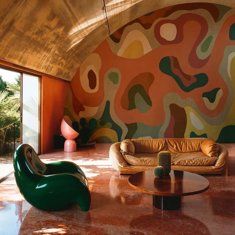 Burle Terracota Bossa Nova Mural by Tres Tintas (400x280cm)
