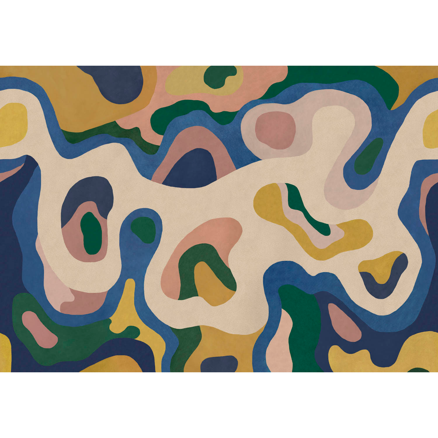 Burle Cobalto Bossa Nova Mural by Tres Tintas (400x280cm)