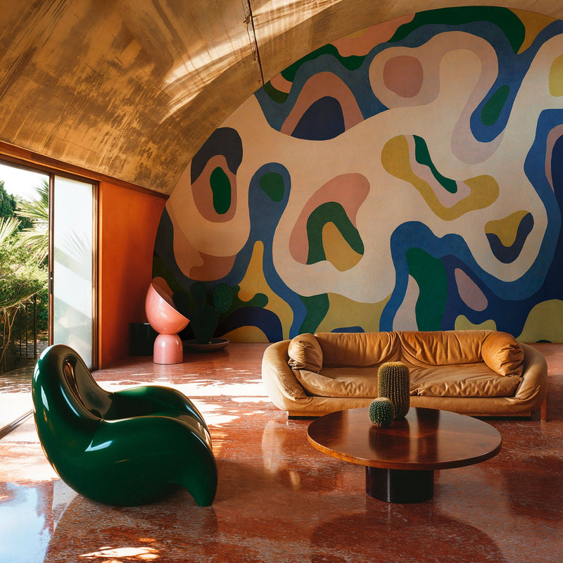 Burle Cobalto Bossa Nova Mural by Tres Tintas (400x280cm)