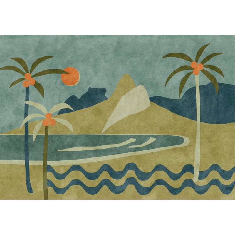 Janeiro Indigo Bossa Nova Mural by Tres Tintas (400x280cm)