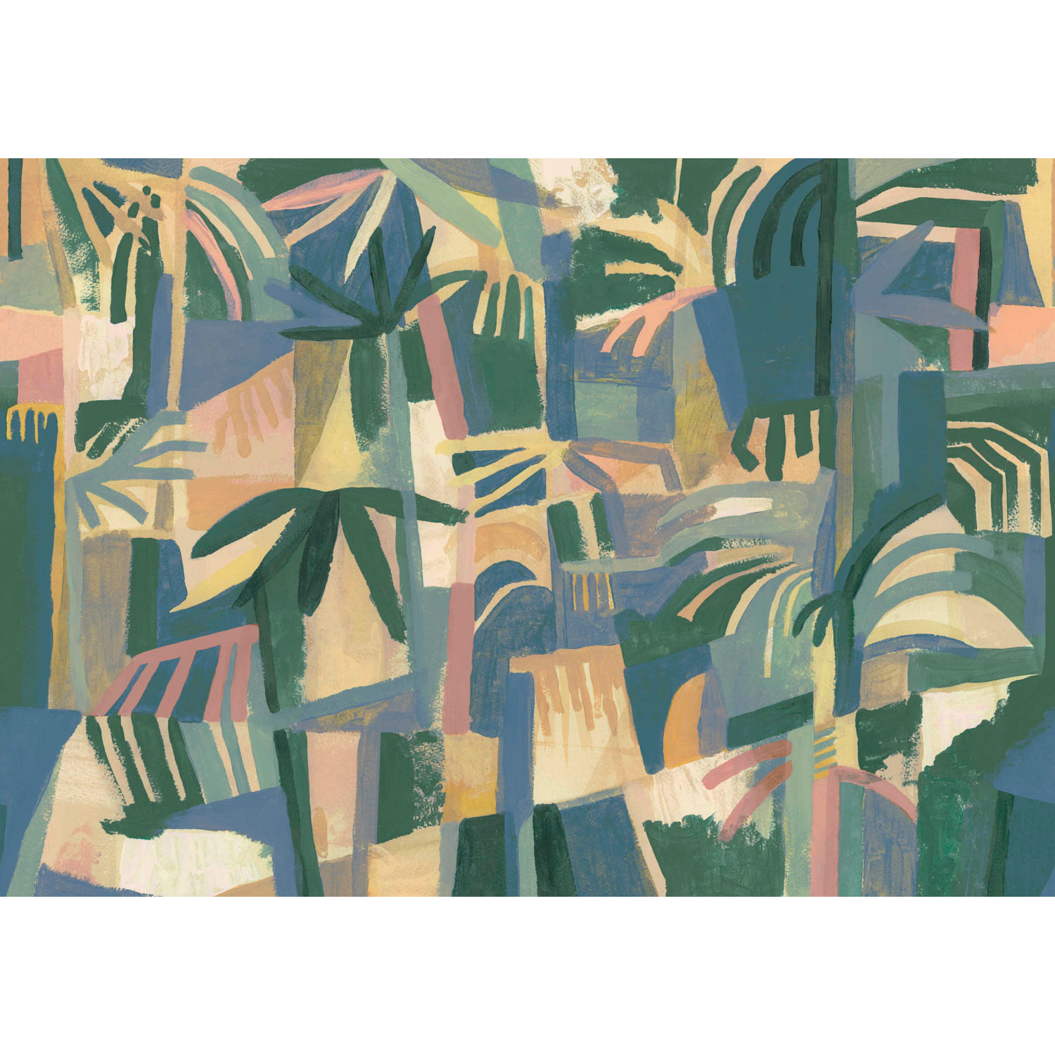 Amazonia Cobalto Bossa Nova Mural by Tres Tintas (400x280cm)