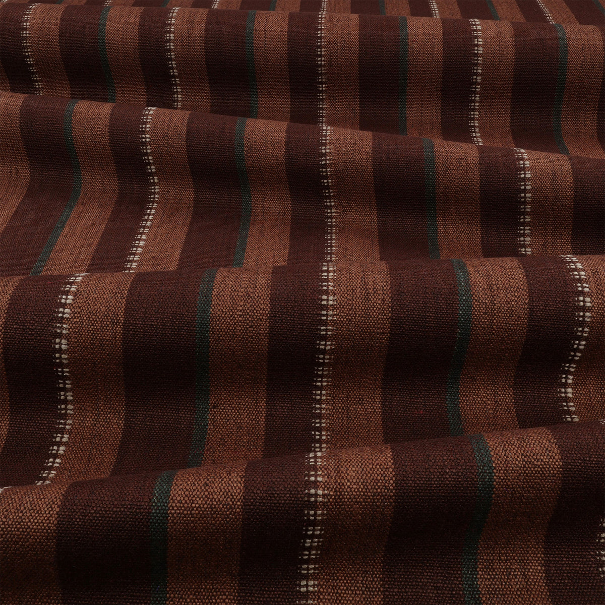 M728-04 Peruvian Stripe Sienna Homespun Textures Fabric by Mark Alexander