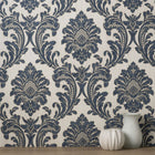 M95622 Milano Vymura Damask Blue Wallpaper by Fine DŽcor