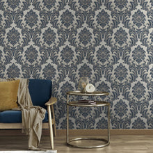 M95622 Milano Vymura Damask Blue Wallpaper by Fine DŽcor
