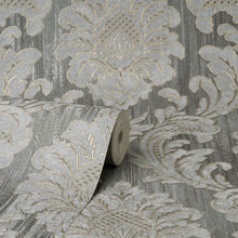 M95623 Milano Vymura Damask Grey Wallpaper by Fine DŽcor