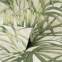 M95624 Milano Vymura Palm Leaf Green Wallpaper by Fine DŽcor