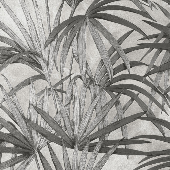 M95625 Milano Vymura Palm Leaf Grey Wallpaper by Fine DŽcor