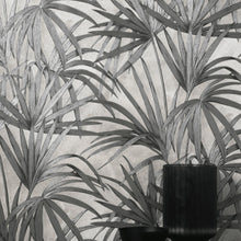 M95625 Milano Vymura Palm Leaf Grey Wallpaper by Fine DŽcor