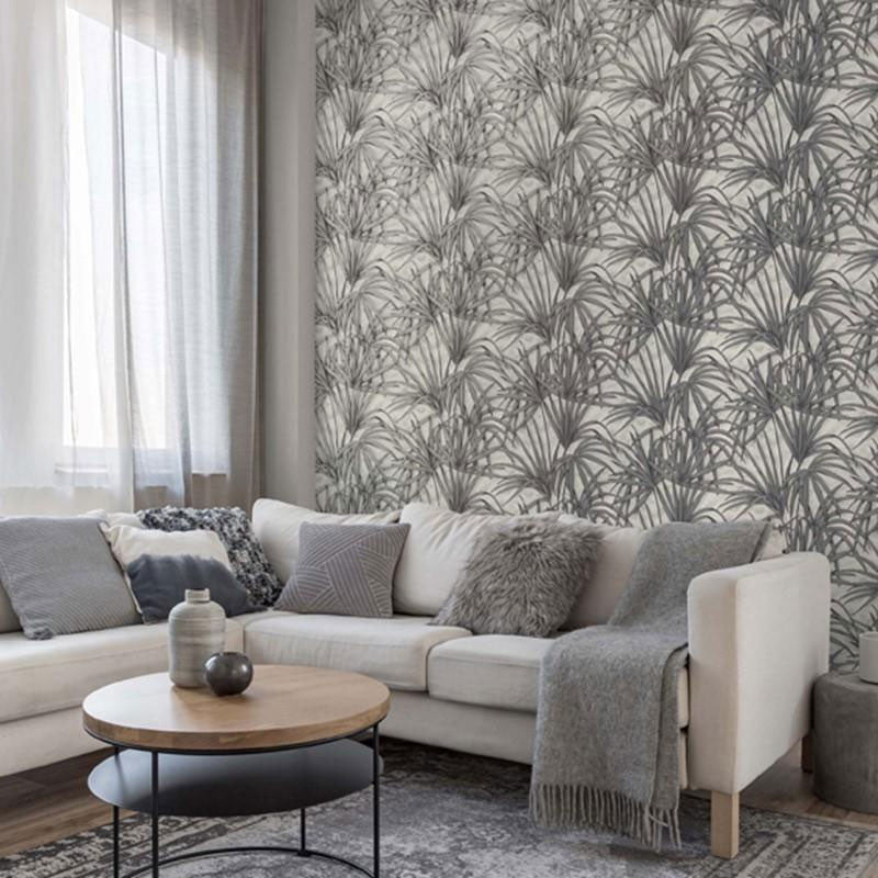 M95625 Milano Vymura Palm Leaf Grey Wallpaper by Fine DŽcor