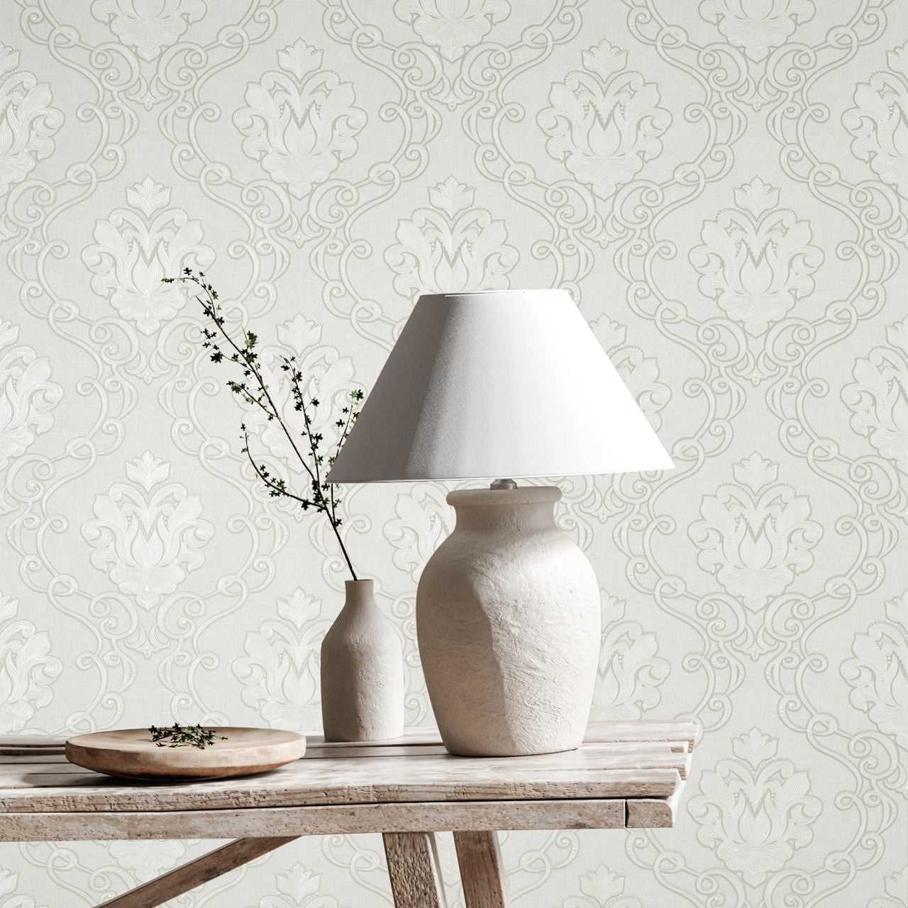 M95657 Florentine Damask Vymura Milano Wallpaper by Fine Decor