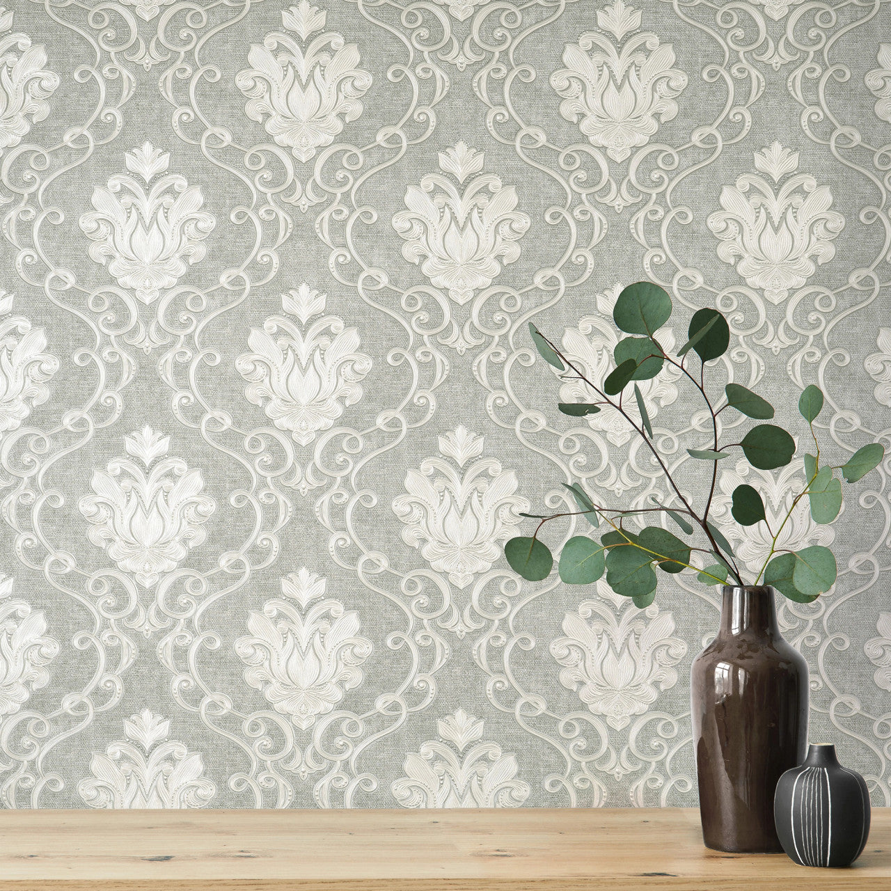 M95659 Florentine Damask Vymura Milano Wallpaper by Fine Decor