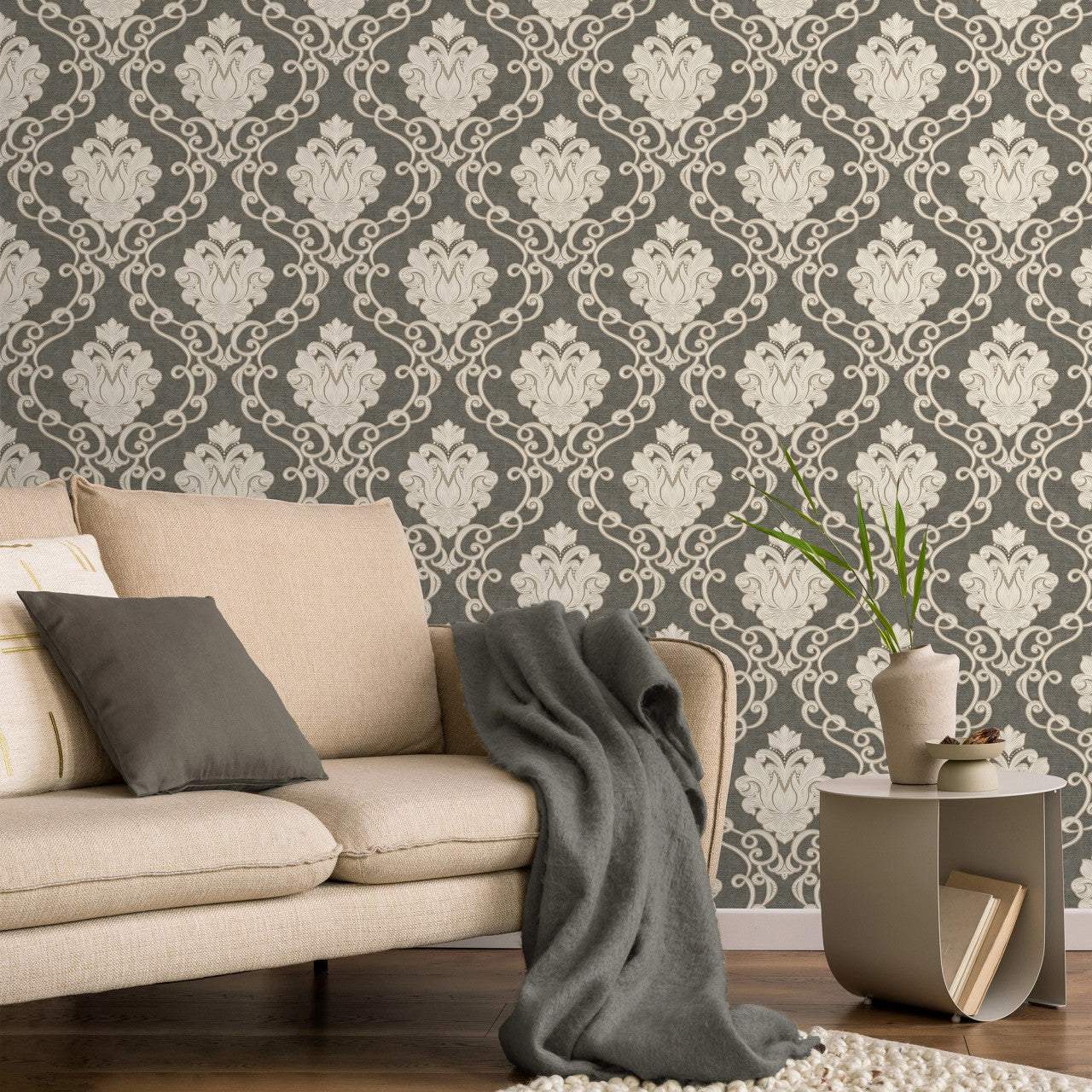 M95660 Florentine Damask Vymura Milano Wallpaper by Fine Decor
