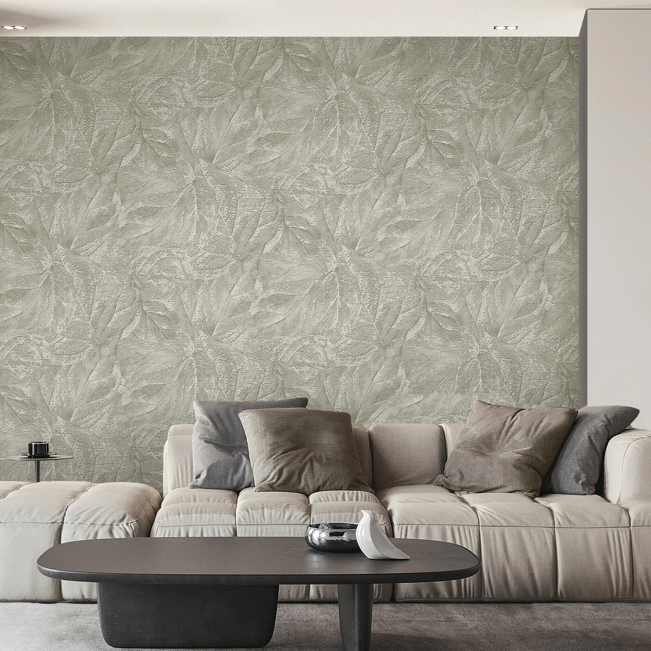 M95663 Aspen Leaf Stone Vymura Wallpaper by Fine Decor