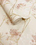 Sofia Sprig Blush Vymura Wallpaper by Fine Decor