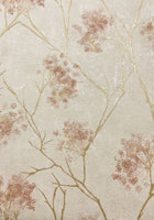 M95670 Sofia Sprig Blush Vymura Wallpaper by Fine Decor