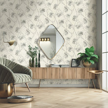M95673 Sofia Sprig Silver Vymura Wallpaper by Fine Decor