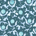 Mariani Teal European Summer Wallpaper by Voyage Maison