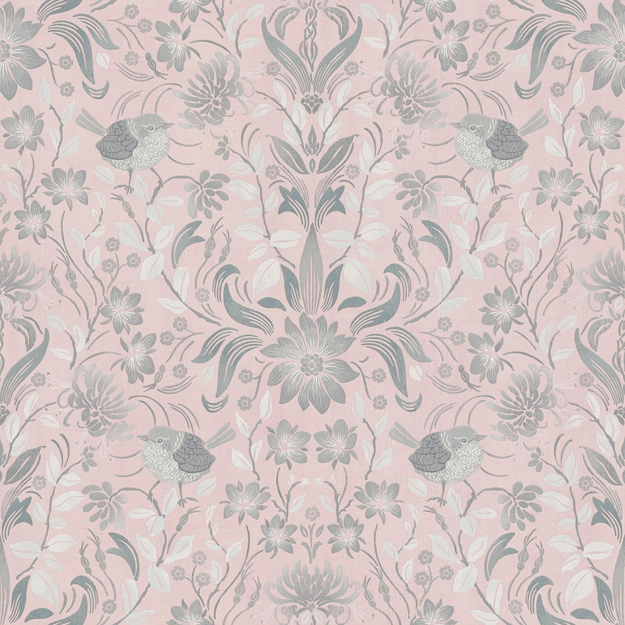 MC61000 Floral Bird Motif Maison Charme Wallpaper By Galerie
