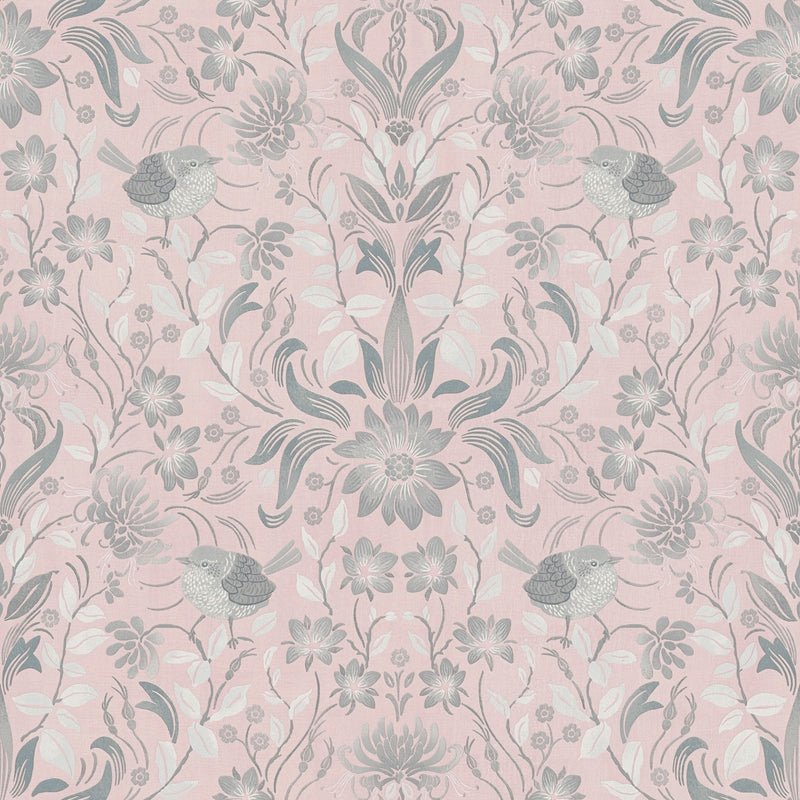MC61000 Floral Bird Motif Maison Charme Wallpaper By Galerie