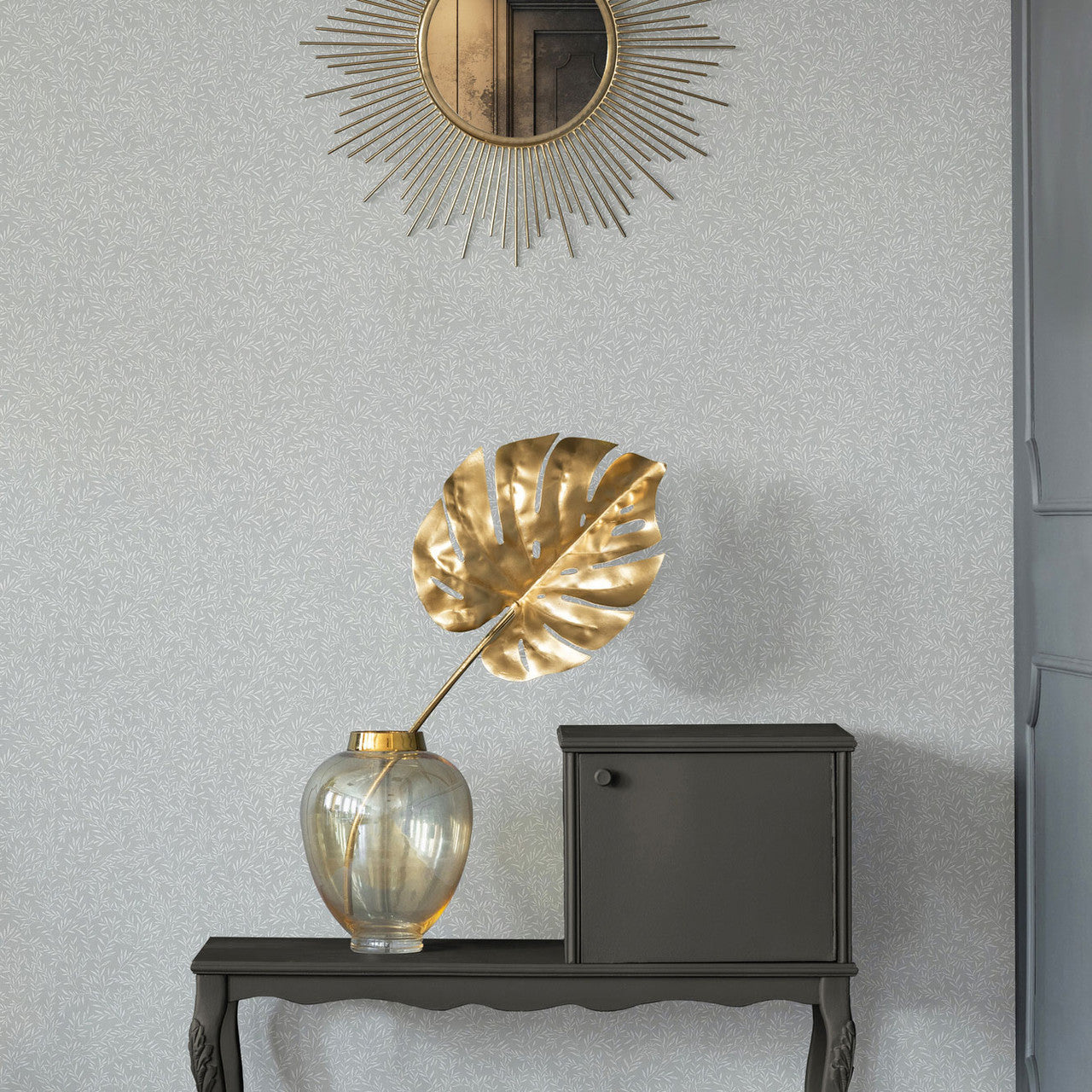 MC61002 Ditsy Leaf Motif Maison Charme Wallpaper By Galerie