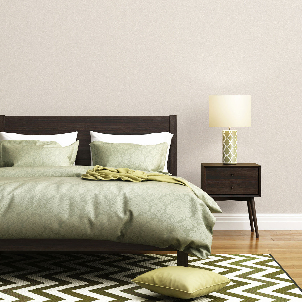 MC61006 Ditsy Leaf Motif Maison Charme Wallpaper By Galerie