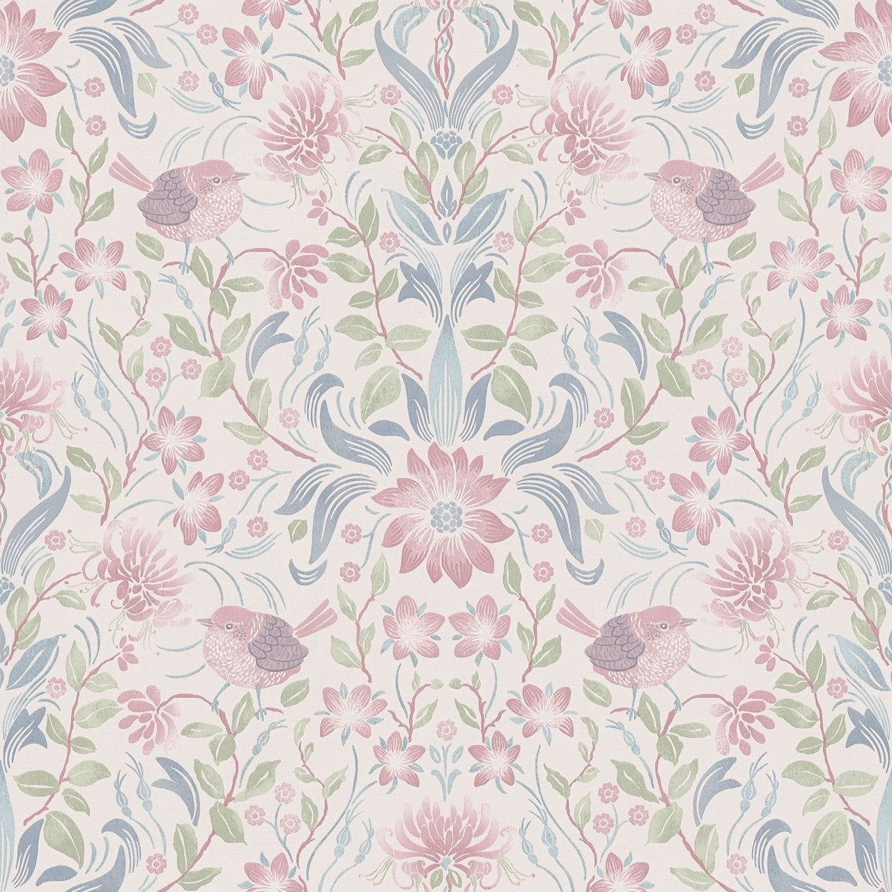 MC61008 Floral Bird Motif Maison Charme Wallpaper By Galerie