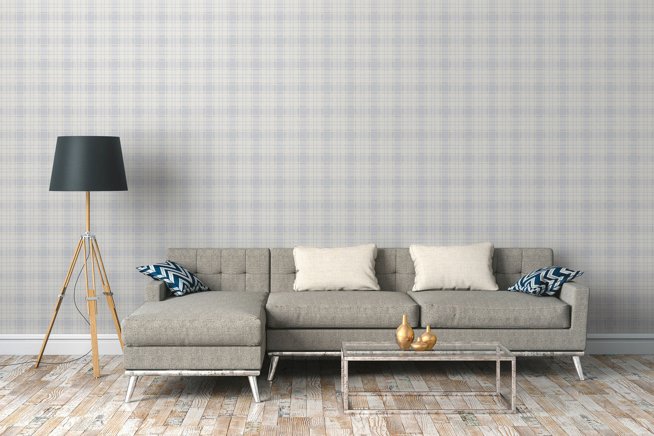 MC61010 Check Motif Maison Charme Wallpaper By Galerie