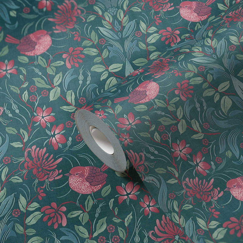 MC61011 Floral Bird Motif Maison Charme Wallpaper By Galerie